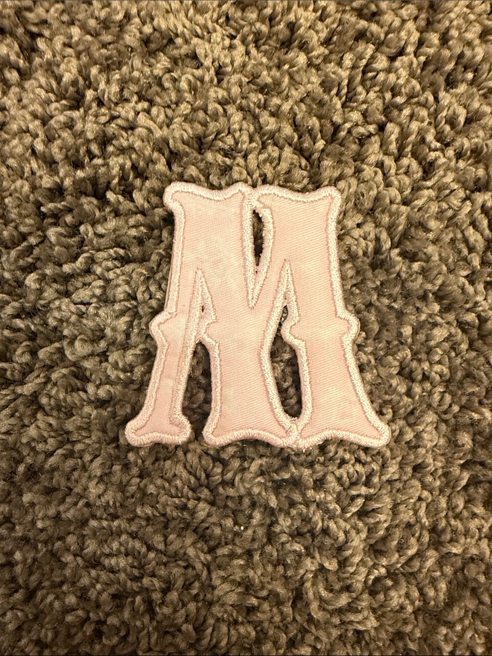 New stoney clover lane pink floral letter M patch